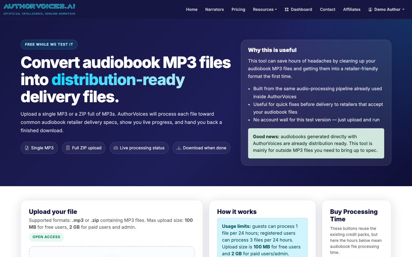 Master raw audio to retailer specs with the Distribution Ready tool